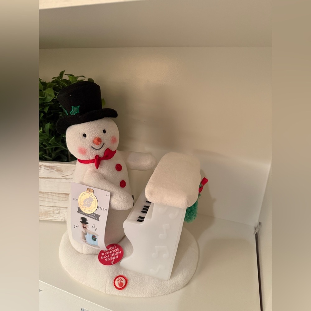 Hallmark 2023 20th Anniv Sing-Along Jingle Pals Snowman Plush Sound Light Motion